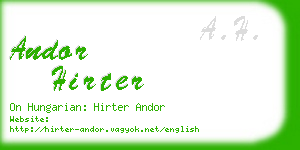 andor hirter business card